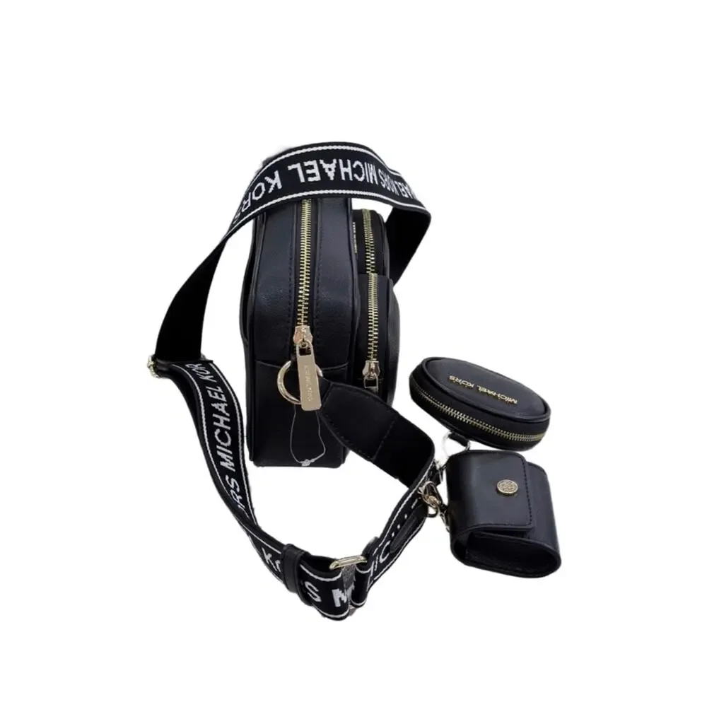 Women's Michael Kors Crossbody Bag One Size Black with Gold Hardware